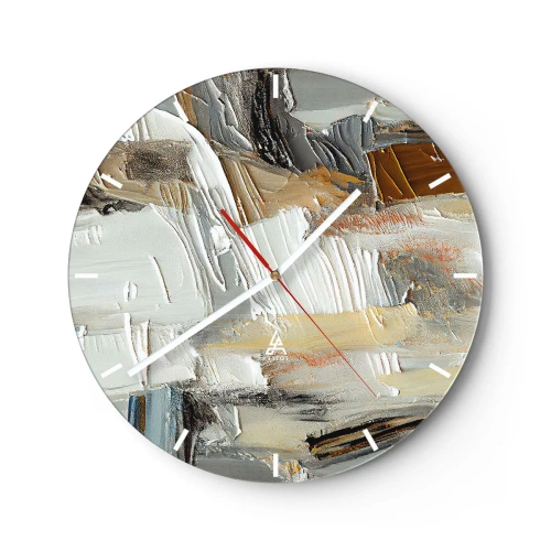 Wandklok - Klok - Kleurrijke lagen - 40x40 cm