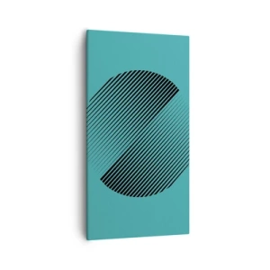 Schilderen op canvas - Cirkel – een geometrische variatie - 55x100 cm