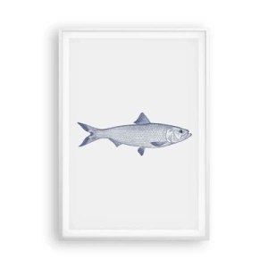 Poster in een witte lijst - Groeten uit de noordelijke zeeën - 70x100 cm