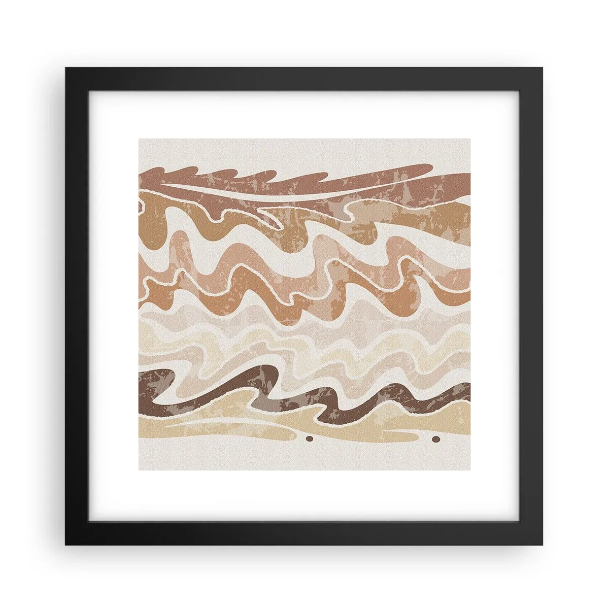 Poster in een zwarte lijst - Goede energie – goede emoties - 30x30 cm