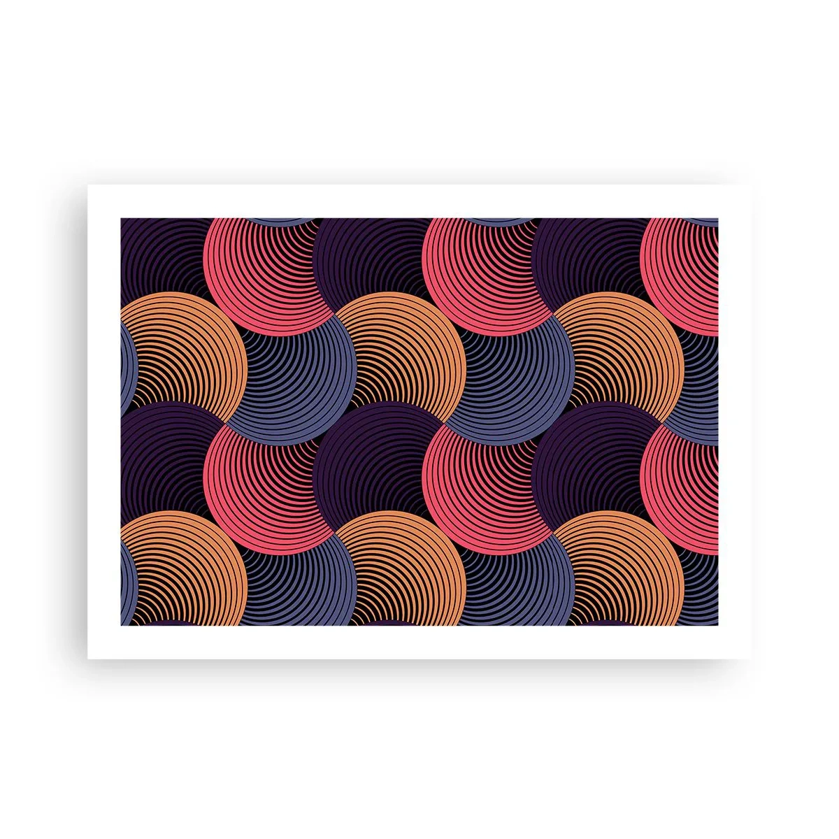 Poster - In een cirkelvormig ritme - 70x50 cm
