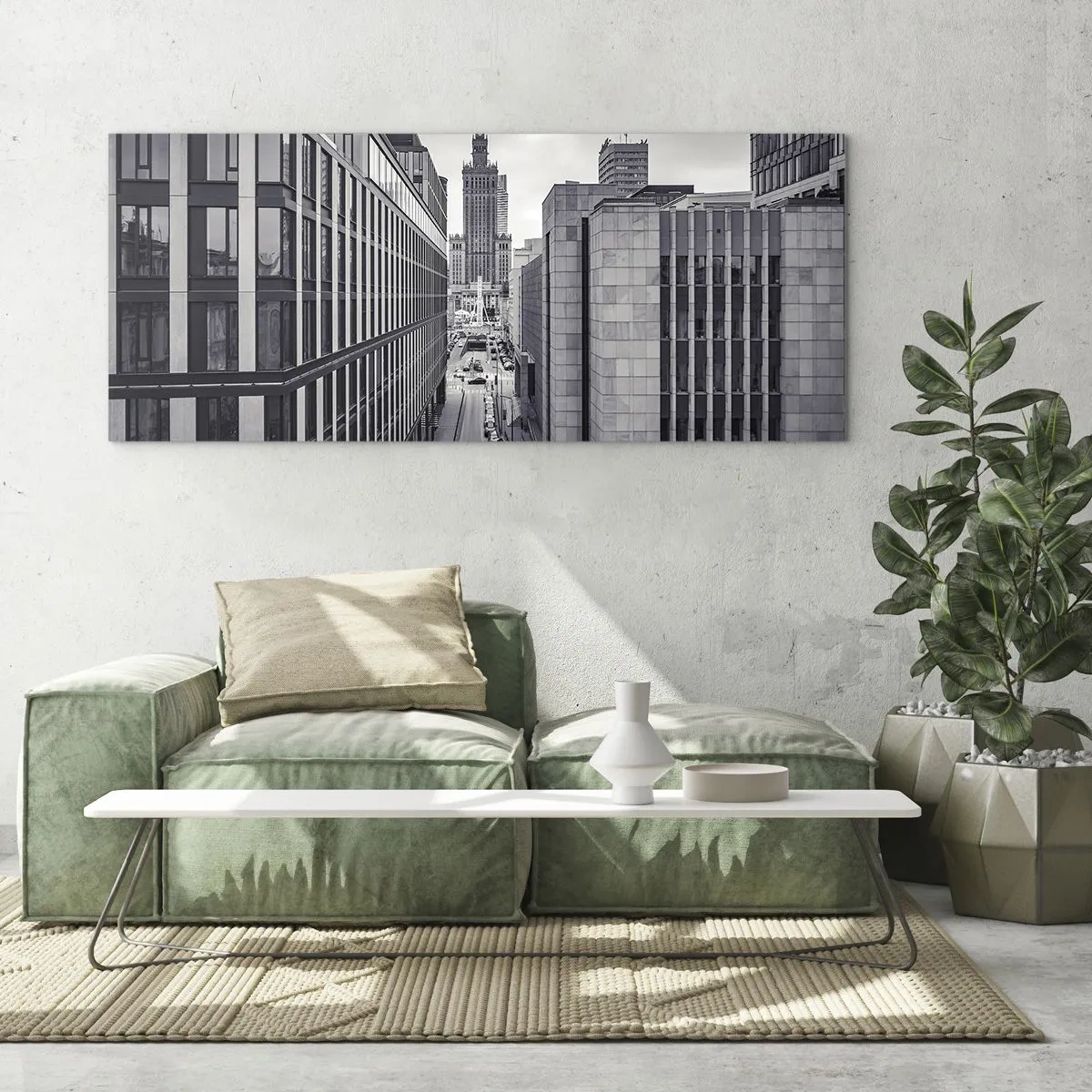 Schilderen op glas - Warschau vallei - 100x40 cm