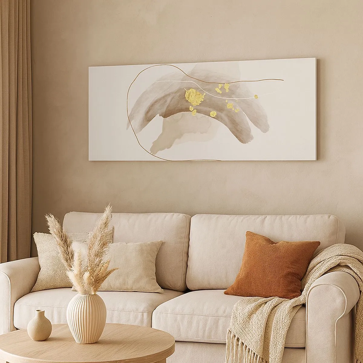 Schilderen op canvas - Ontmoet in de ruimte - 100x40 cm