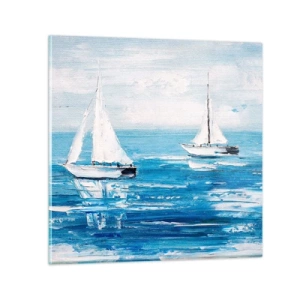 Schilderen op glas - Met een vriend aan mijn zijde - 30x30 cm