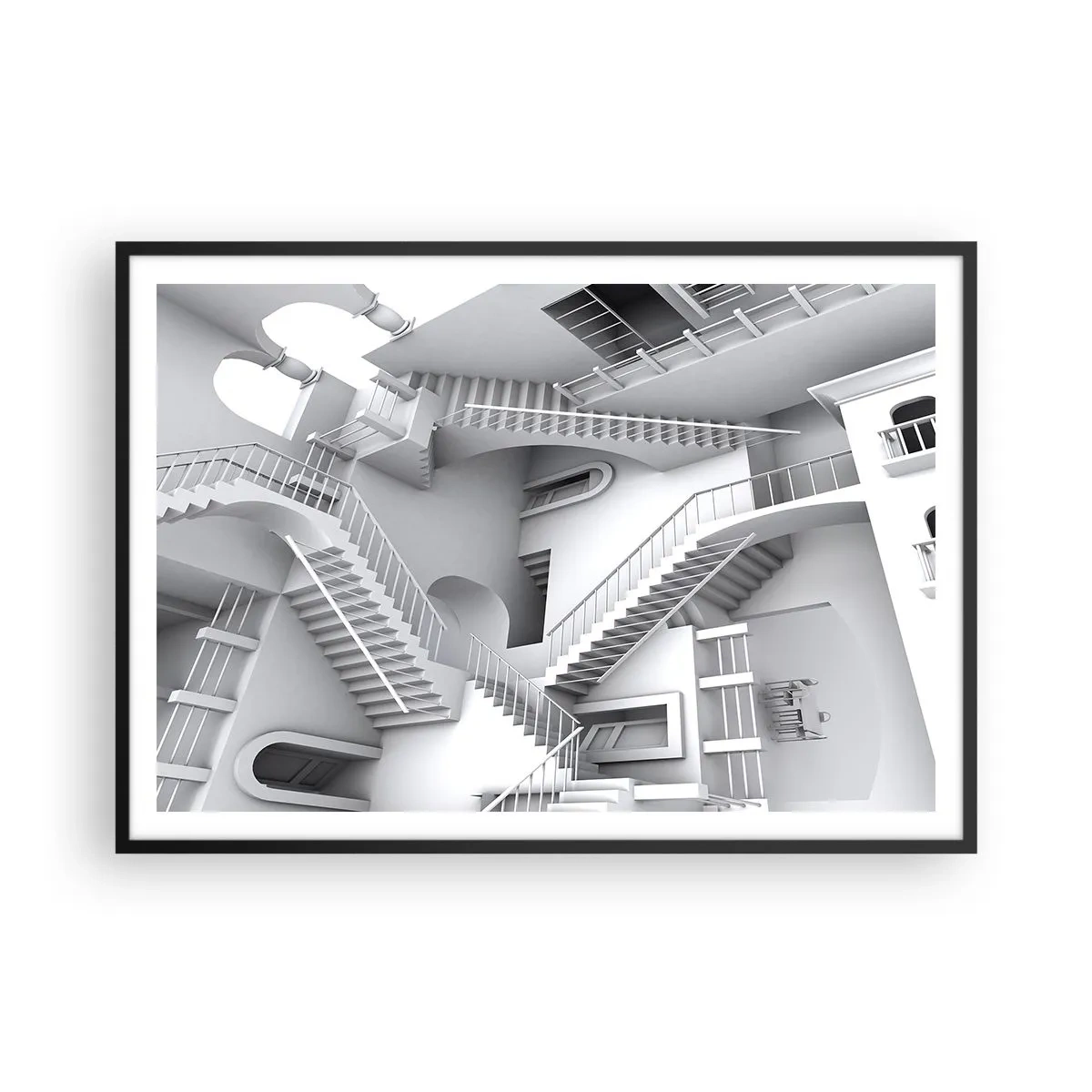 Poster in een zwarte lijst - De paradoxen van de ruimte - 100x70 cm