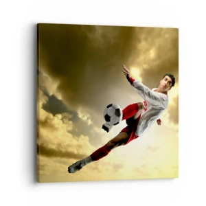 Schilderen op canvas - Voetbal hemel - 40x40 cm