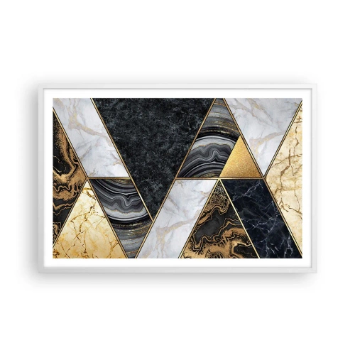 Poster in een witte lijst - Steen bij steen - 91x61 cm