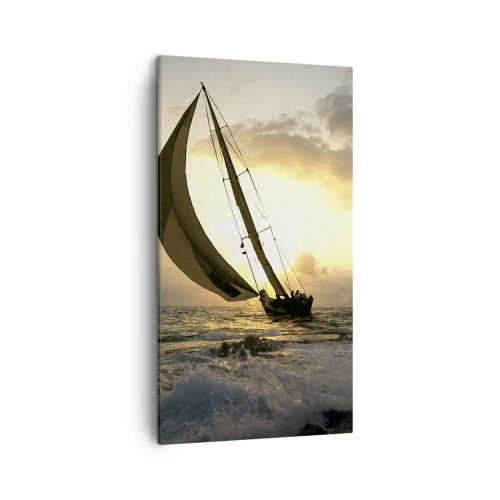 Schilderen op canvas - Met de wind en tegen de wind - 45x80 cm
