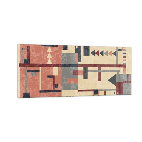 Schilderen op glas - Een combinatie van verticalen en horizontalen - 100x40 cm