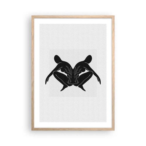 Een poster in een licht eiken lijst - Een gemeenschappelijke ziel - 50x70 cm