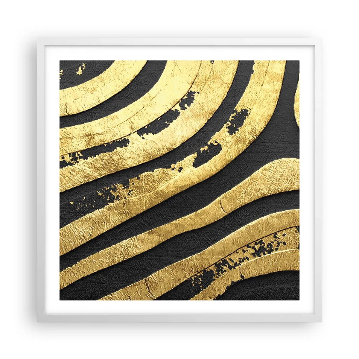 Poster in een witte lijst - Alles vloeit - 60x60 cm