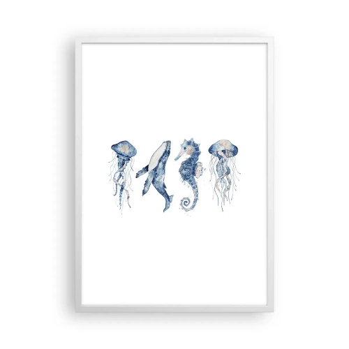 Poster in een witte lijst - Zee wonderen - 50x70 cm
