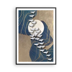 Poster in een zwarte lijst - Vrijheid, dwalen, gemeenschap - 70x100 cm