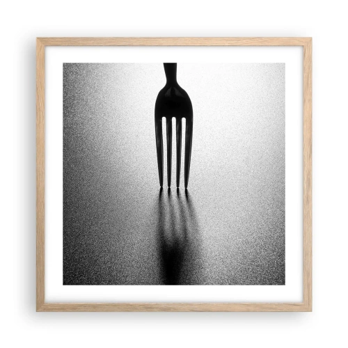 Een poster in een licht eiken lijst - Licht en schaduw - 50x50 cm