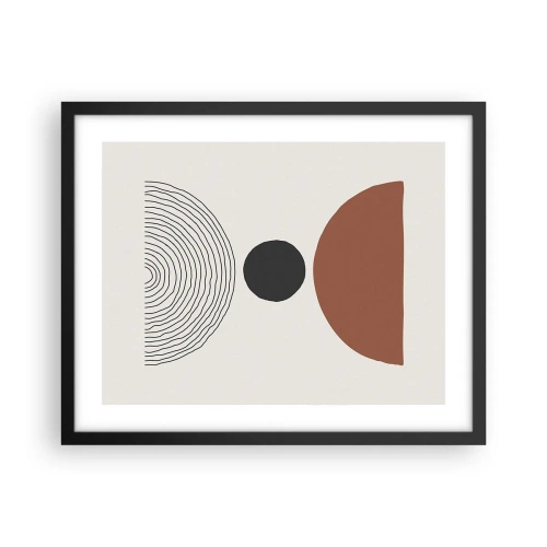 Poster in een zwarte lijst - Het middelpunt van de aandacht - 50x40 cm