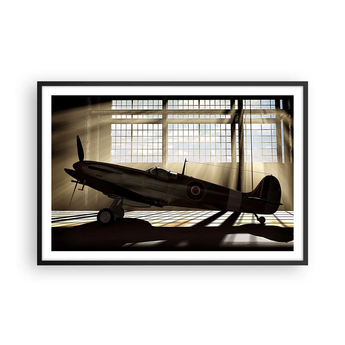 Poster in een zwarte lijst - De rust van een krijger - 91x61 cm