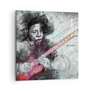 Schilderen op canvas - Op de golven van muziek - 50x50 cm