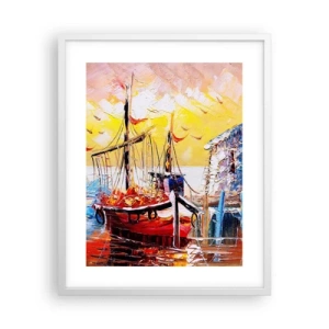 Poster in een witte lijst - Gelukkige terugkeer - 40x50 cm