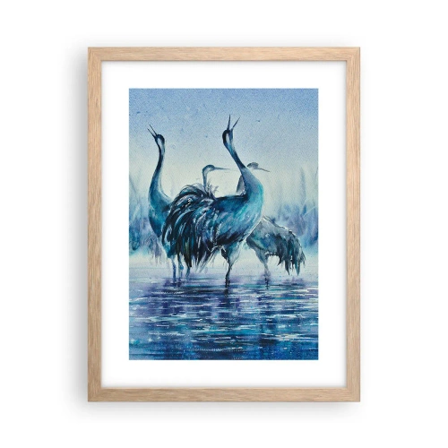 Een poster in een licht eiken lijst - Ochtendvergadering - 30x40 cm