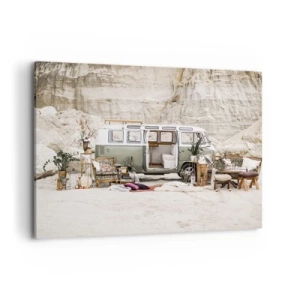 Schilderen op canvas - Er is de tijd om aan de reis te beginnen - 100x70 cm