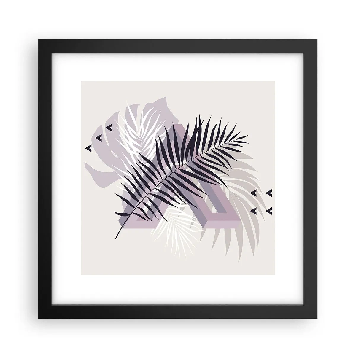 Poster in een zwarte lijst - De schaduw van de schaduw - 30x30 cm