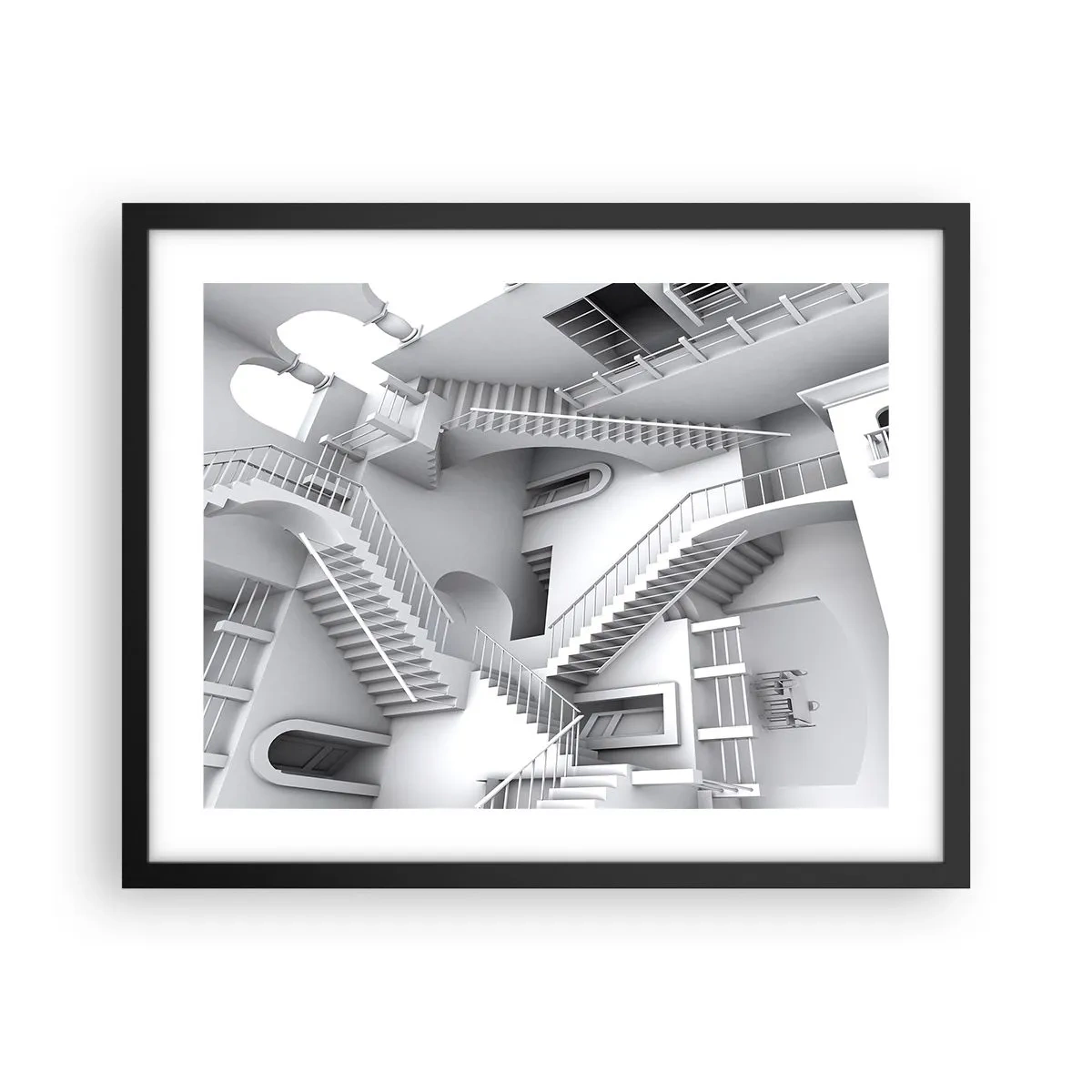Poster in een zwarte lijst - De paradoxen van de ruimte - 50x40 cm
