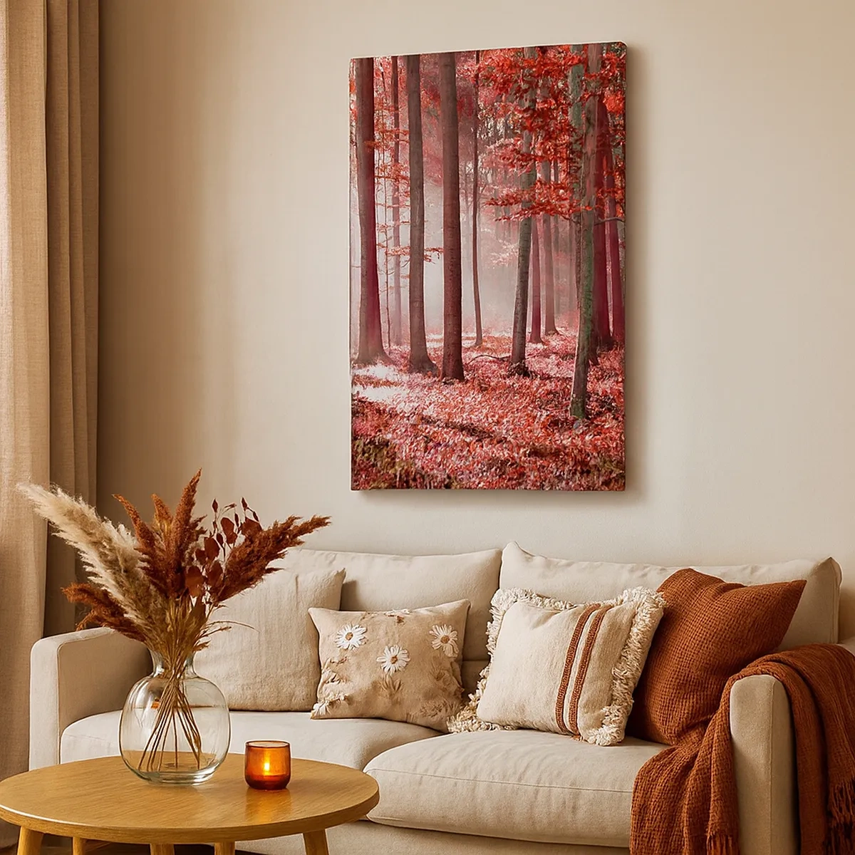 Schilderen op canvas - Rood is net zo mooi - 50x70 cm