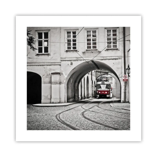 Poster - Door het doolhof van de stad - 40x40 cm