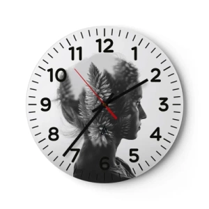 Wandklok - Klok - Vrouwe van het dennenbos - 30x30 cm