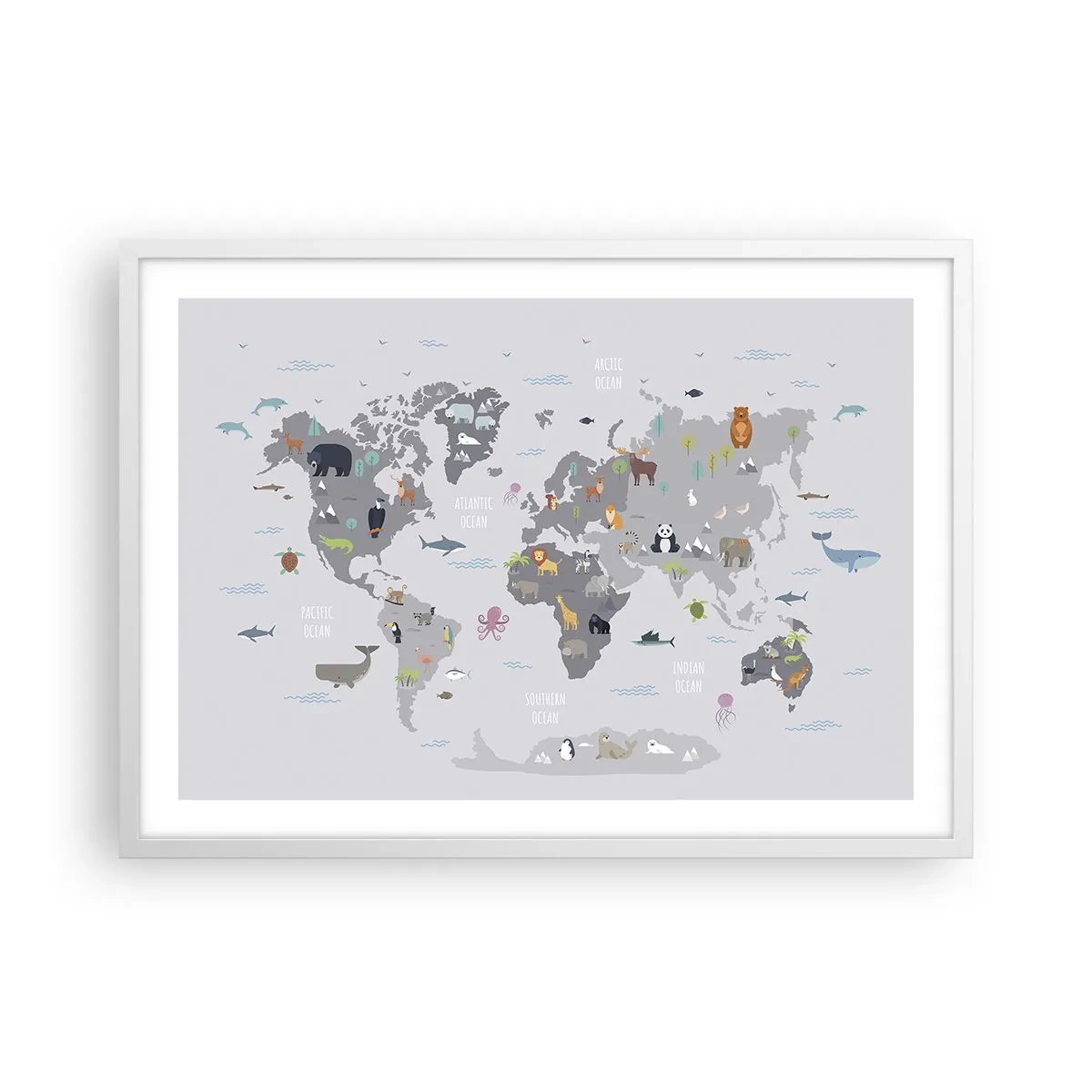 Poster in een witte lijst - Vertel me waar je vandaan komt ... - 70x50 cm