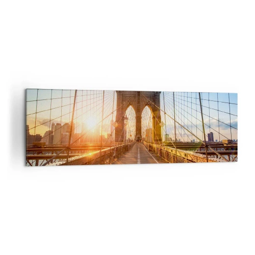 Schilderen op canvas - Op de gouden brug - 160x50 cm