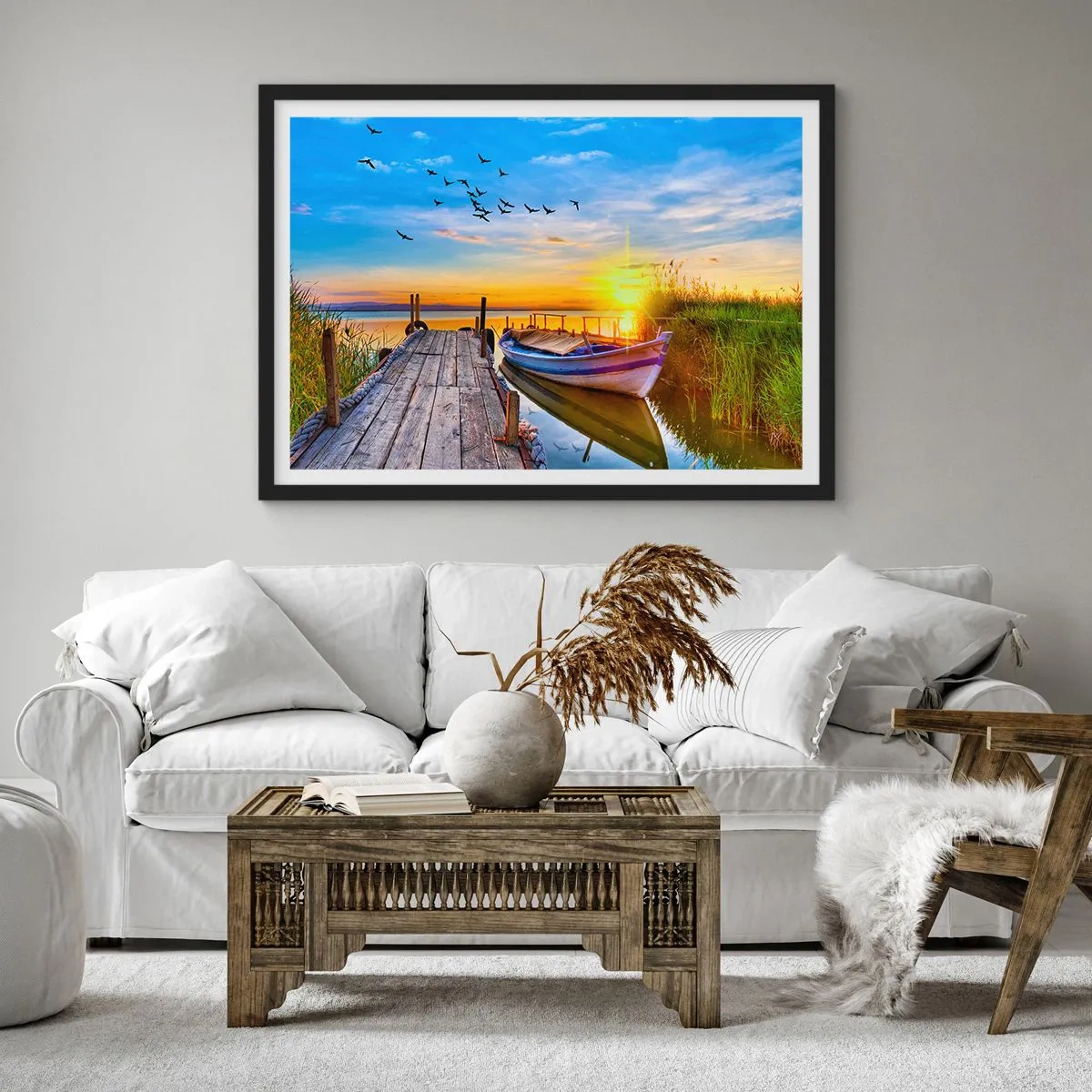 Poster in een zwarte lijst - Ik zie je morgen - 70x50 cm
