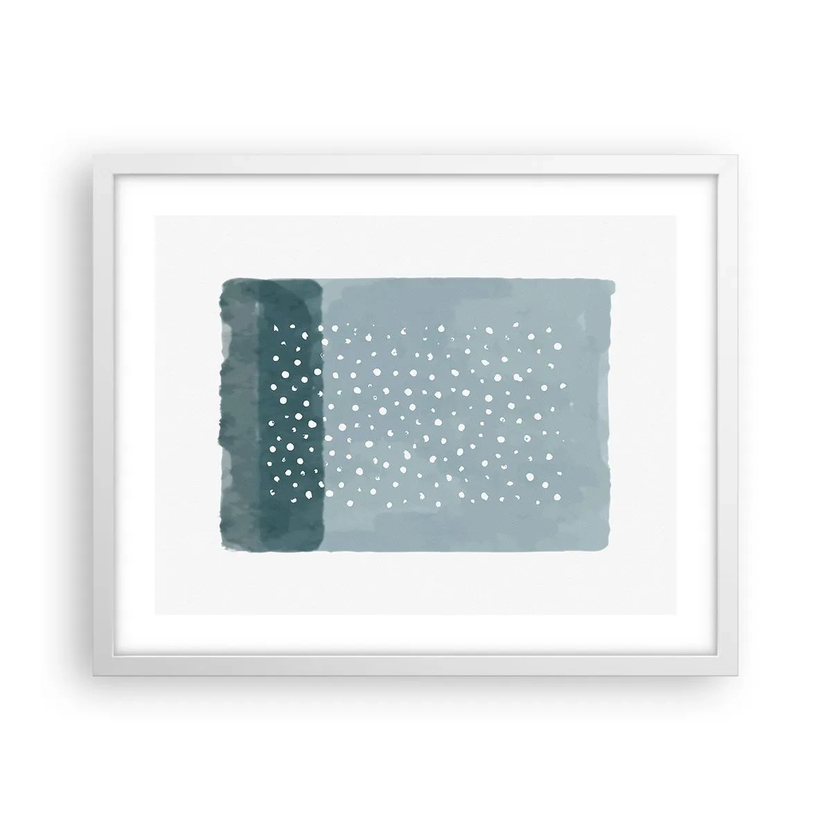 Poster in een witte lijst - Gegroeid op blauw - 50x40 cm