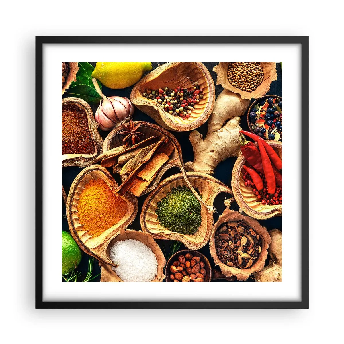 Poster in een zwarte lijst - Neem wat je wilt - 50x50 cm