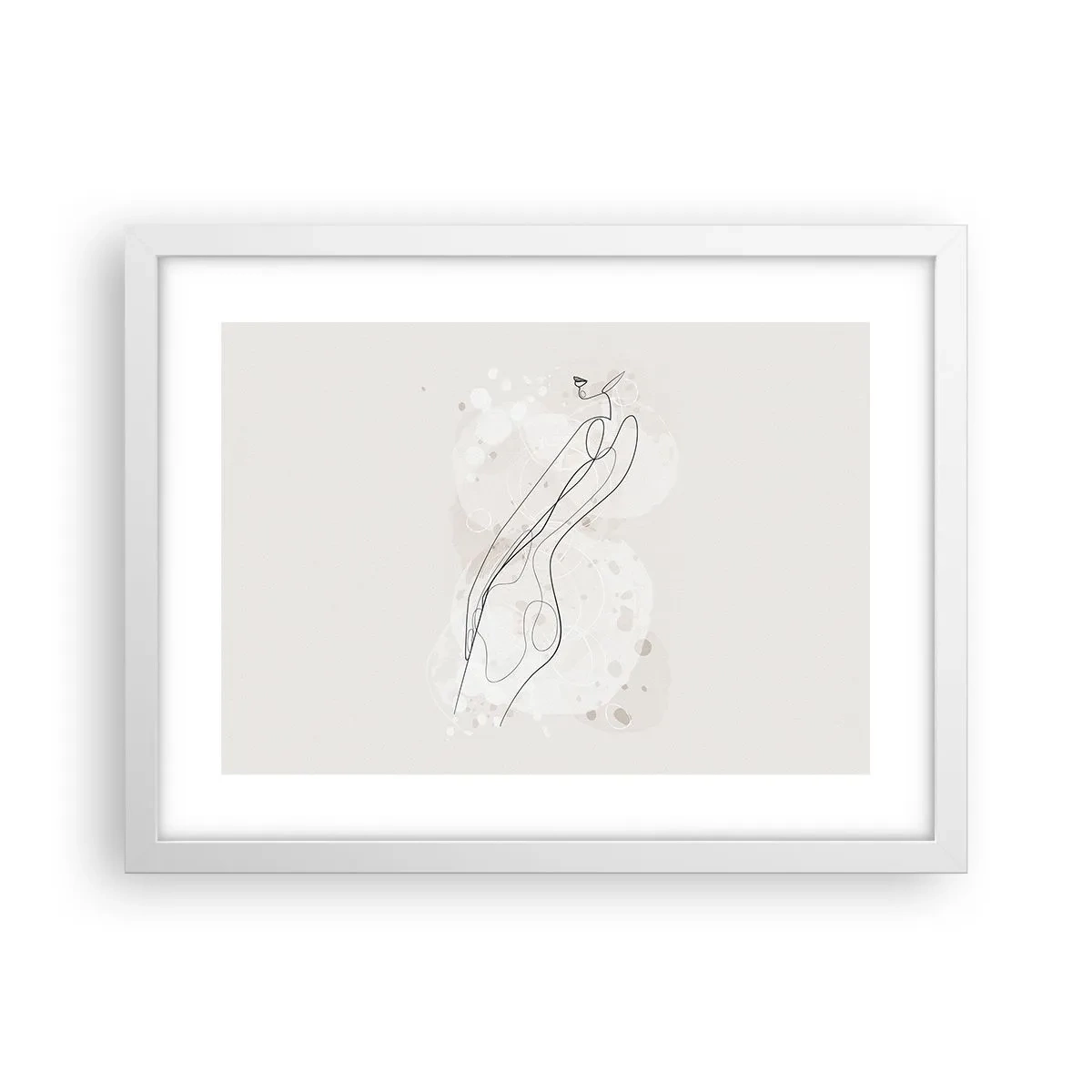 Poster in een witte lijst - De blik dwaalt af - 40x30 cm
