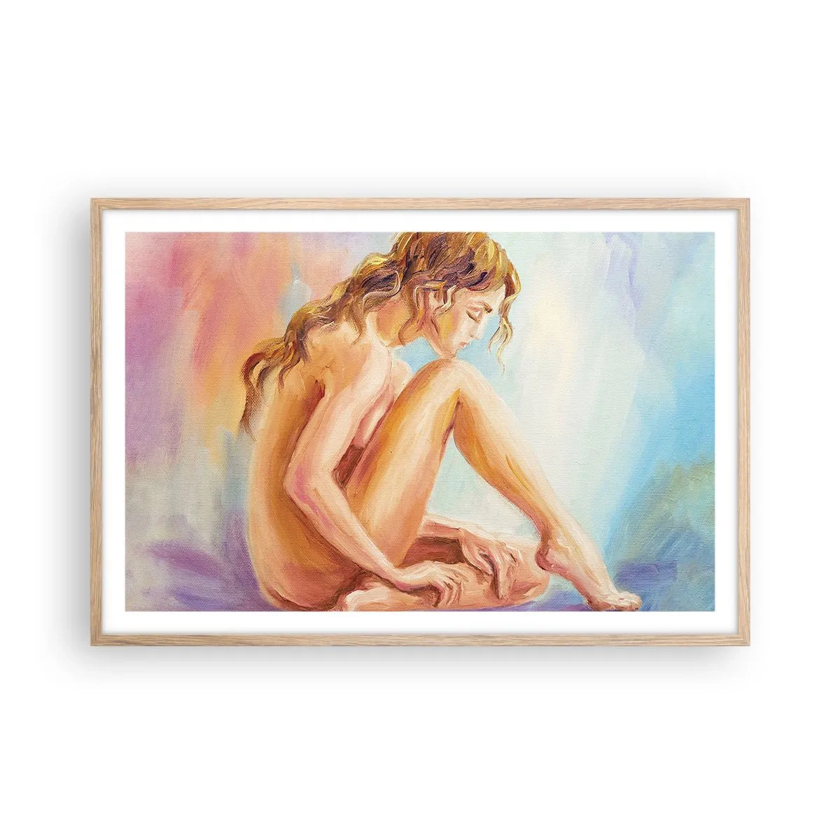 Een poster in een licht eiken lijst - De daad van de jeugd - 91x61 cm