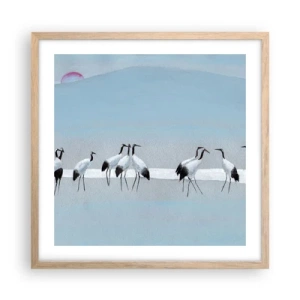 Een poster in een licht eiken lijst - Na een warme dag - 50x50 cm