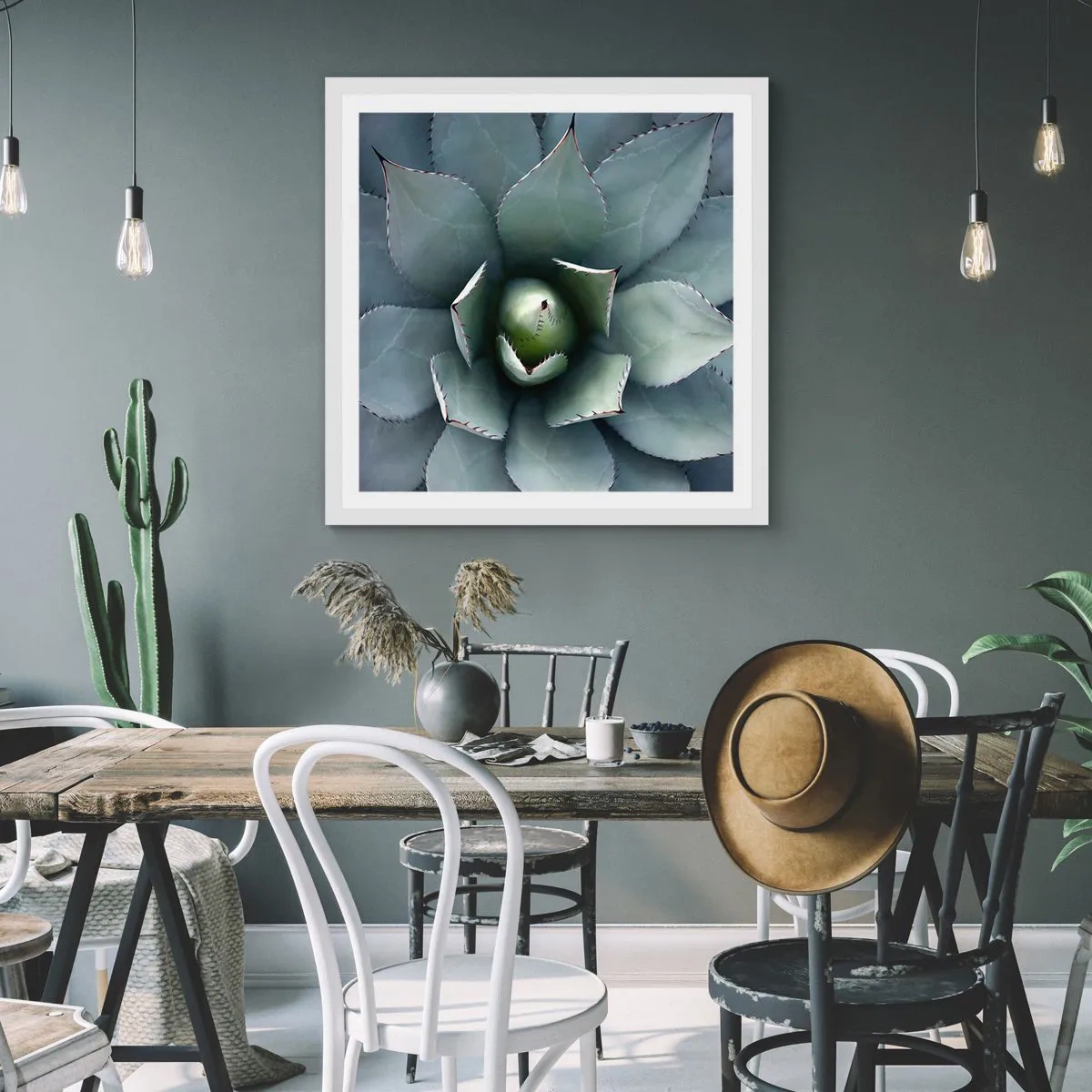 Poster in een witte lijst - Het trekt aan en waarschuwt - 60x60 cm