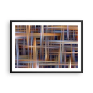 Poster in een zwarte lijst - Geweven van licht - 70x50 cm