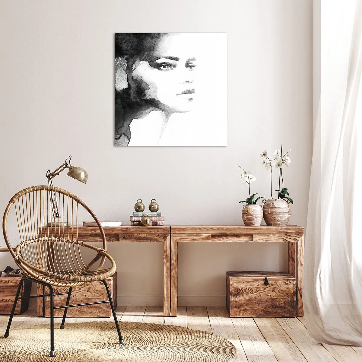 Schilderen op canvas - Gemaakt van mysterie en mist - 40x40 cm