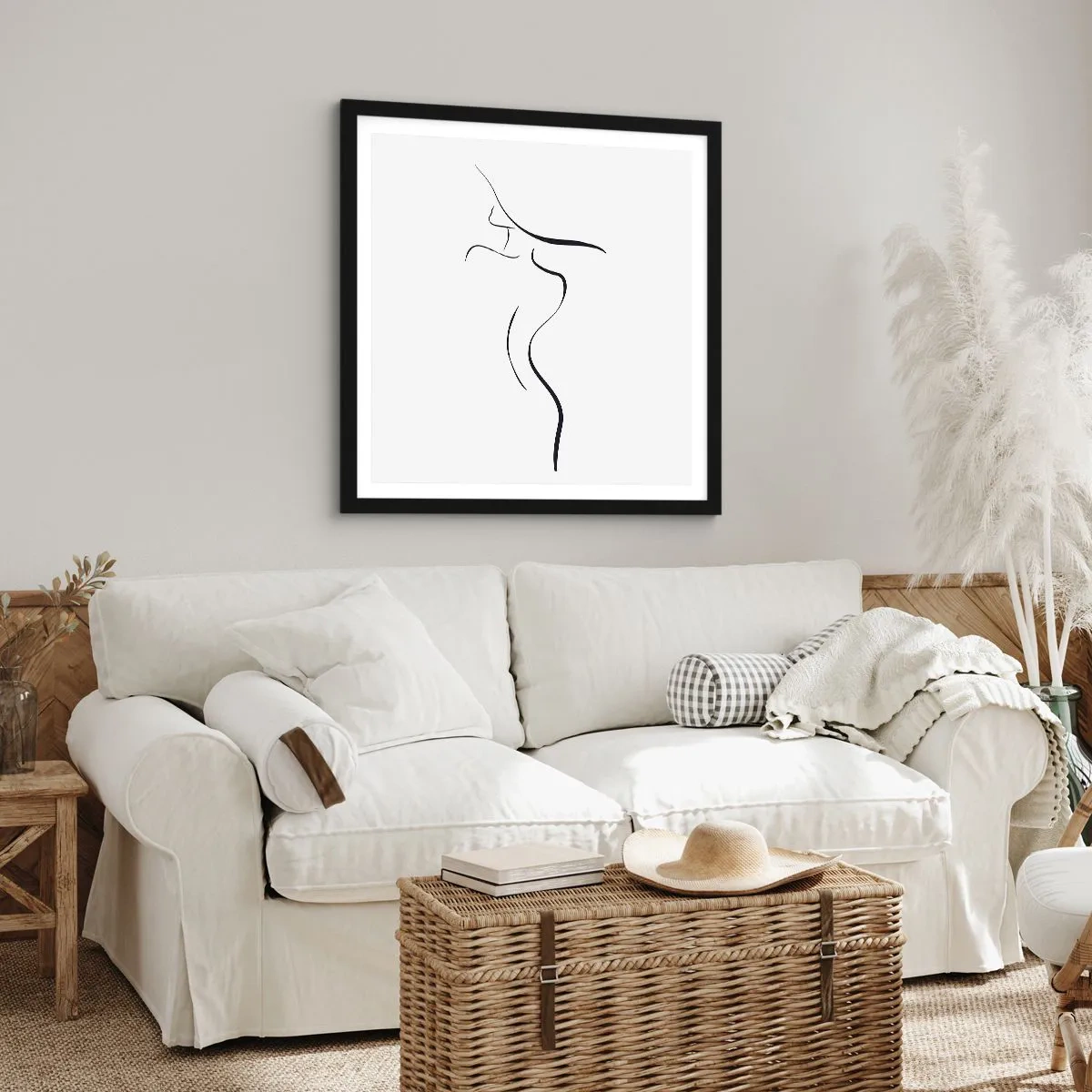 Poster in een zwarte lijst - Ongrijpbaar als een golf - 40x40 cm