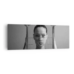 Schilderen op canvas - Een ietwat surrealistisch portret - 140x50 cm