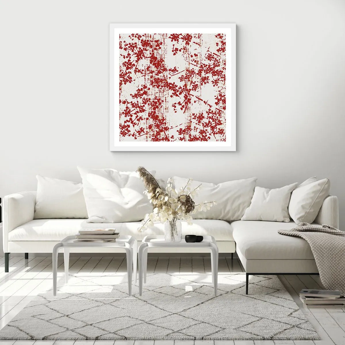 Poster in een witte lijst - Zoals oud calico - 30x30 cm