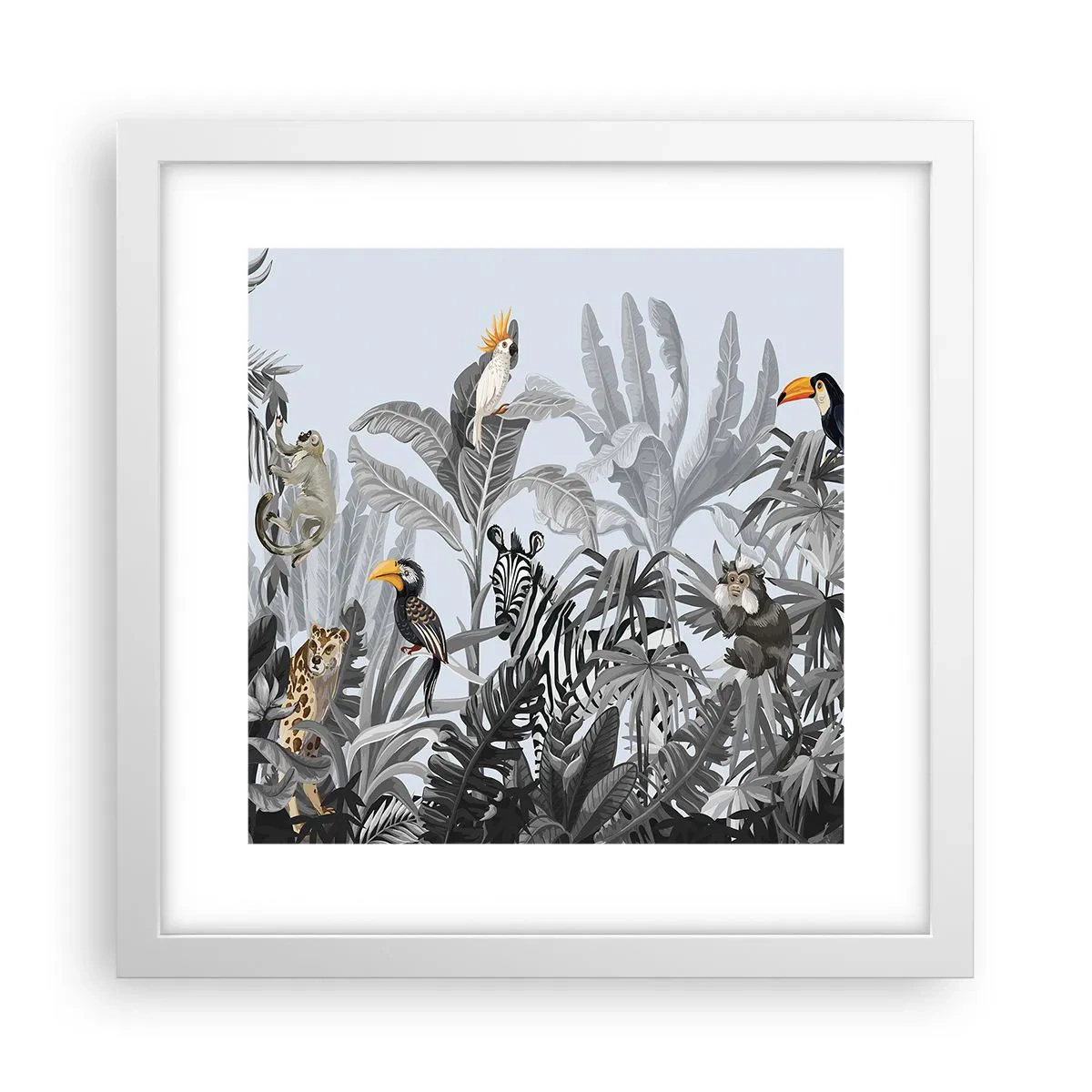 Poster in een witte lijst - Afrikaans sprookje - 30x30 cm