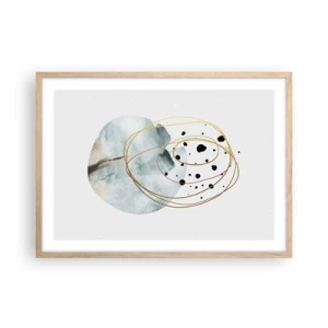 Een poster in een licht eiken lijst - Omarmd door de ruimte - 70x50 cm