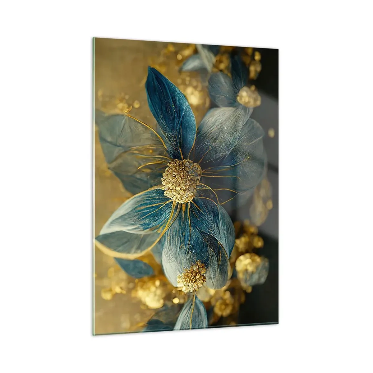 Schilderen op glas - Bloei met goud - 50x70 cm