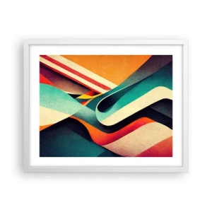 Poster in een witte lijst - Intensieve compositie - 50x40 cm