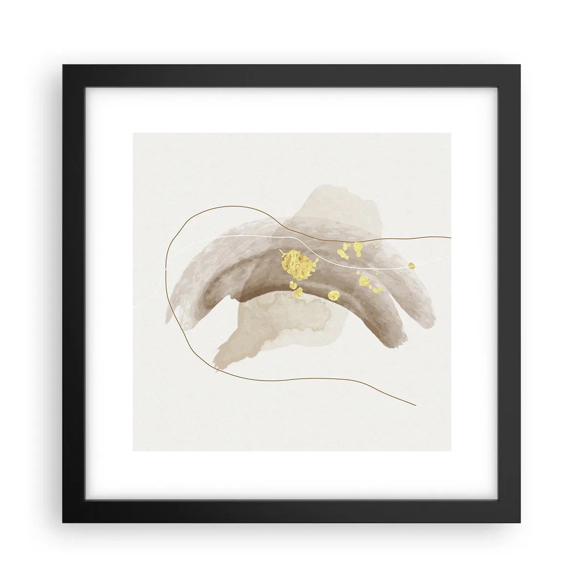 Poster in een zwarte lijst - Ontmoet in de ruimte - 30x30 cm