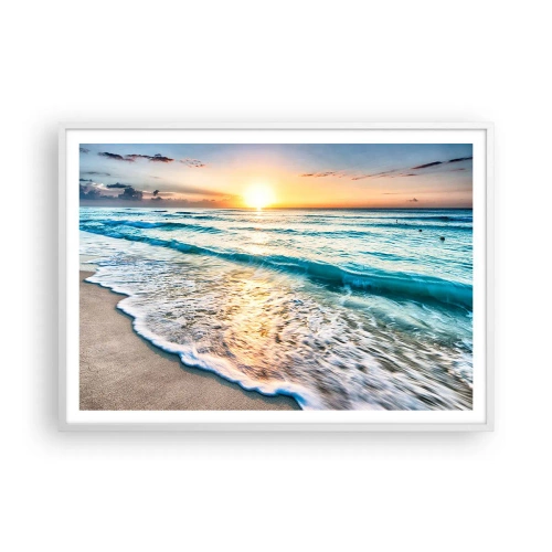 Poster in een witte lijst - Een uitzicht dat de moeite waard is - 100x70 cm