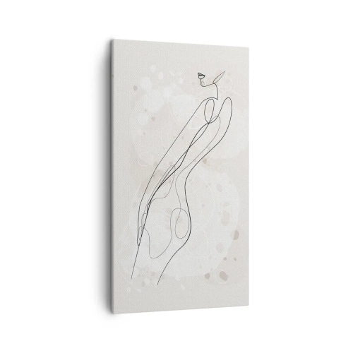 Schilderen op canvas - De blik dwaalt af - 45x80 cm
